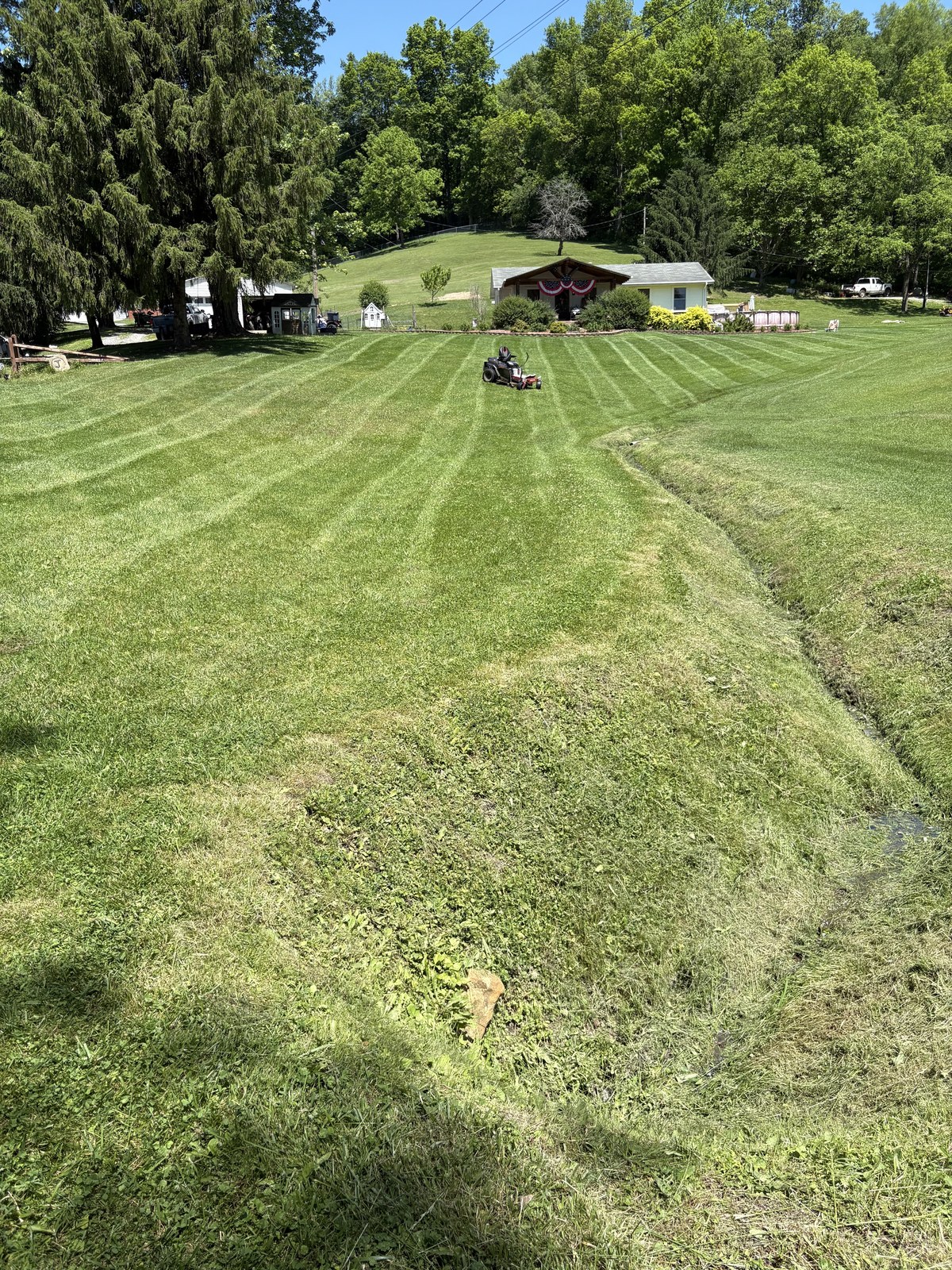 Large lawn mowing by DJ Lawn Services